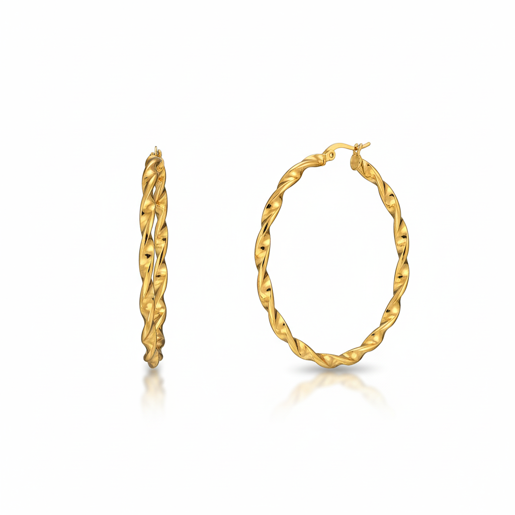 Arracadas Torcidas Chapa 18k