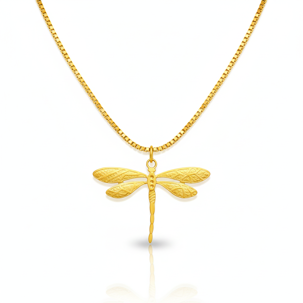 Collar Super Libelula Chapa 18k