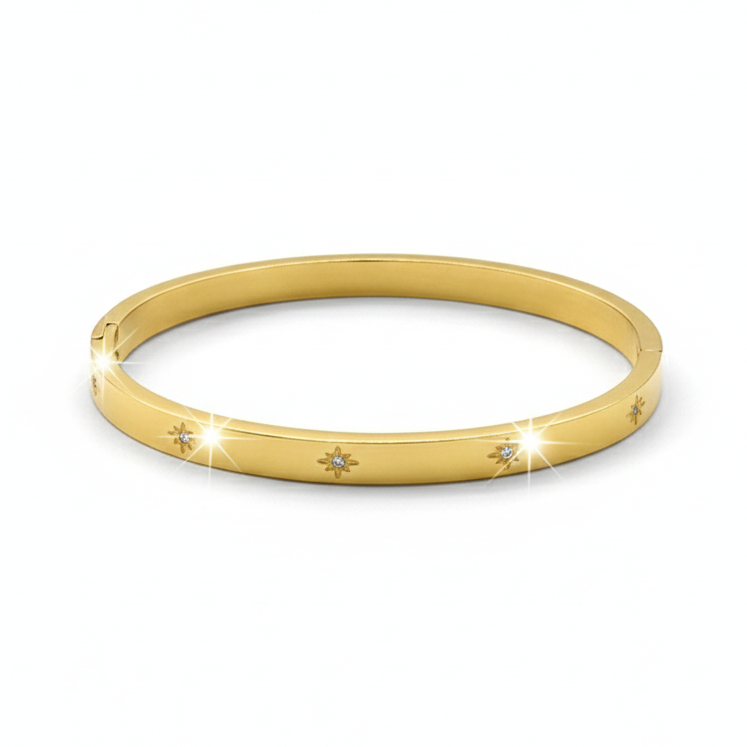 Brazalete Estrellitas Chapa 18k
