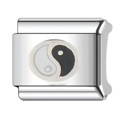 Eslabón Yin Yang Plateado
