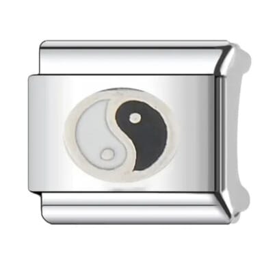Eslabón Yin Yang Plateado