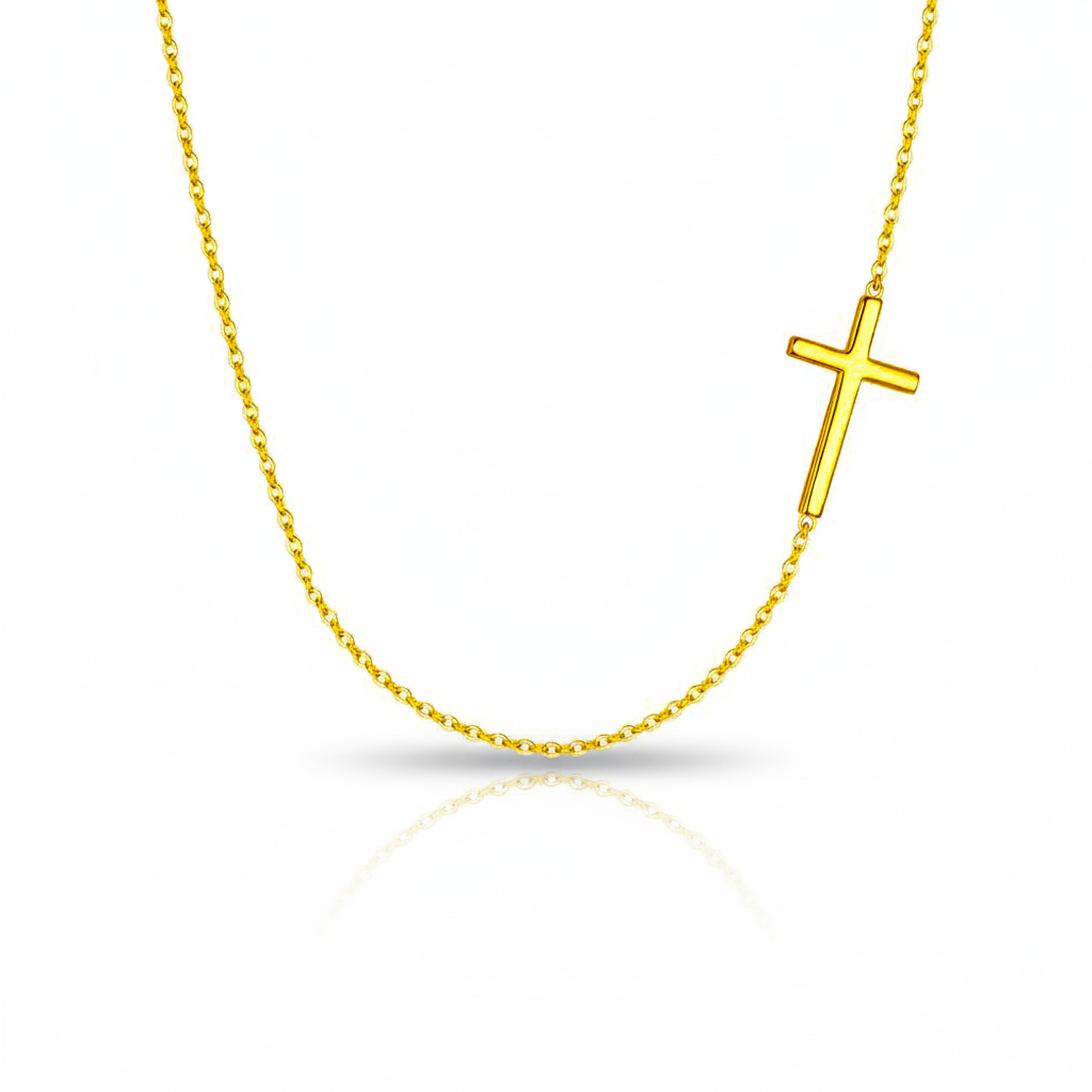 Collar Mini Cruz Chapa 18k