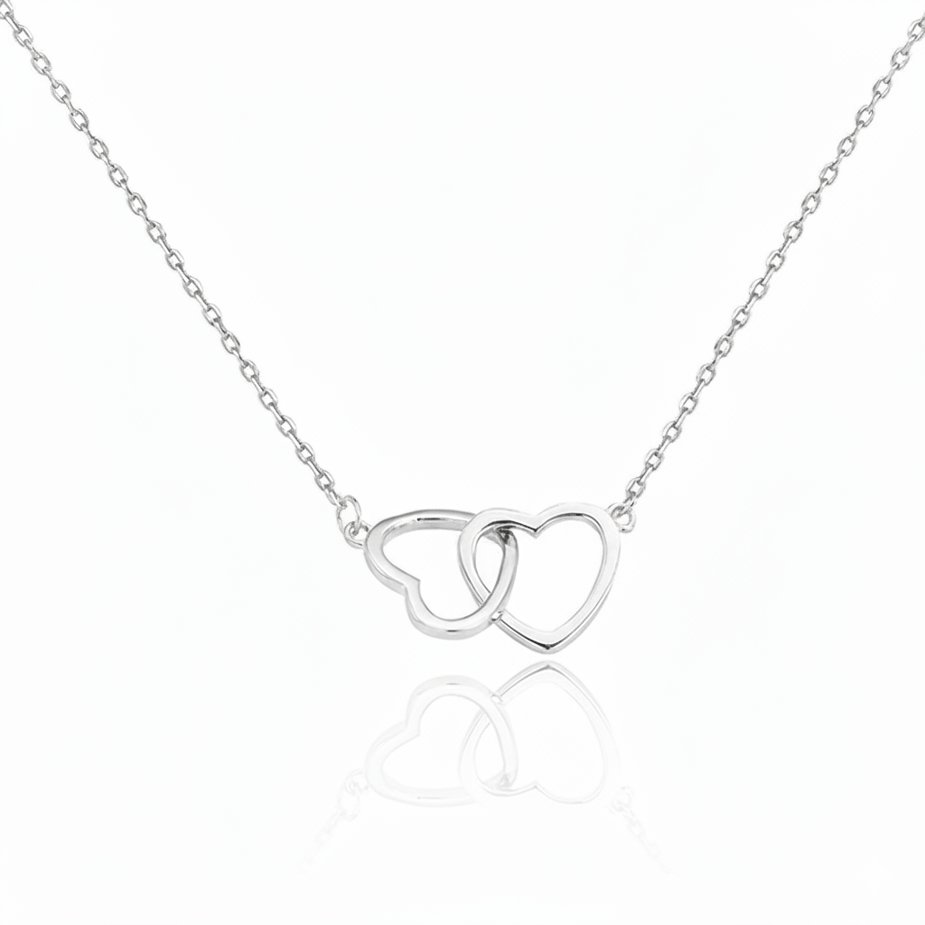 Collar Corazones Unidos Acero