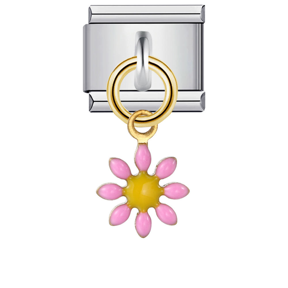 Eslabón Margarita Rosa Colgante