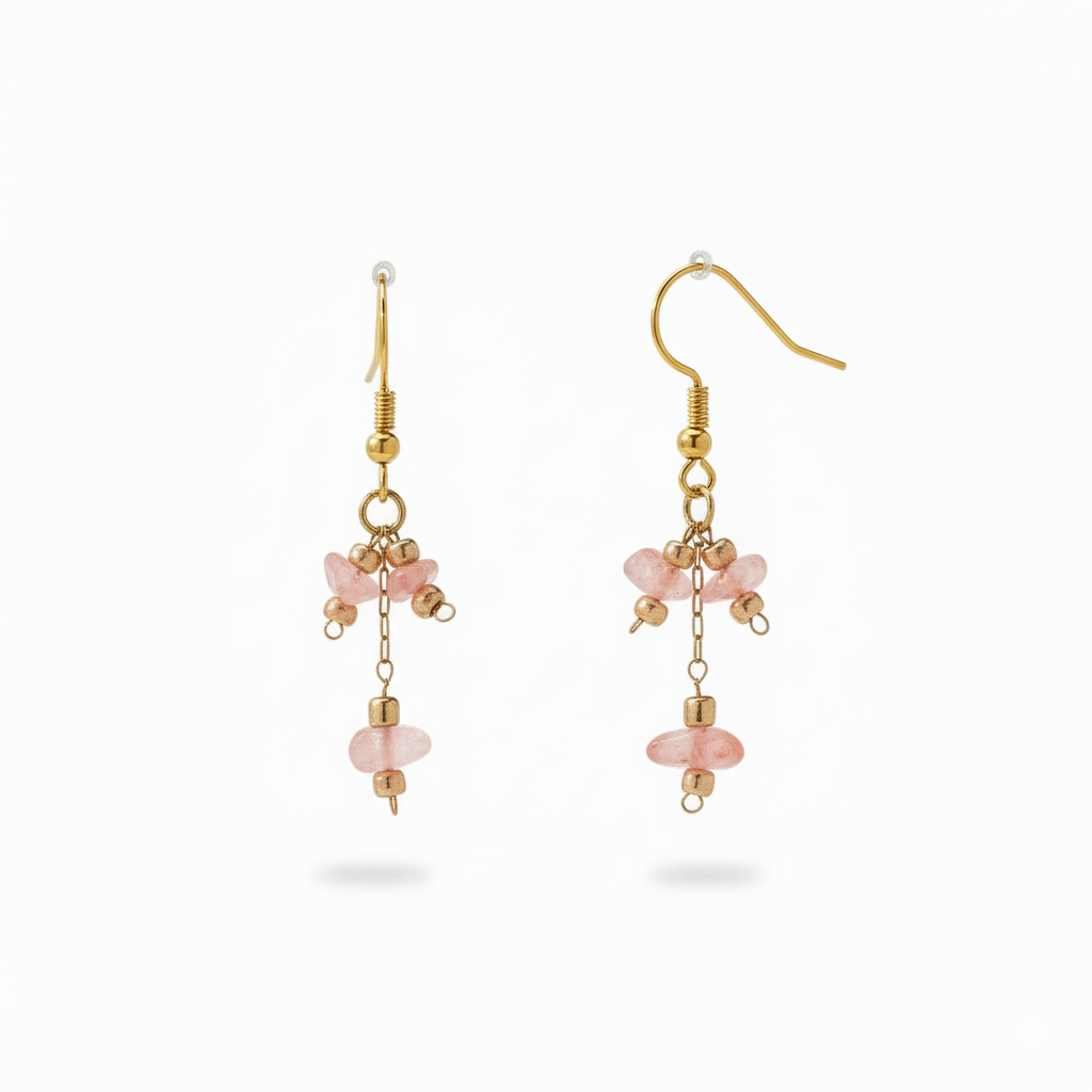 Aretes Piedra Nat Colgantes