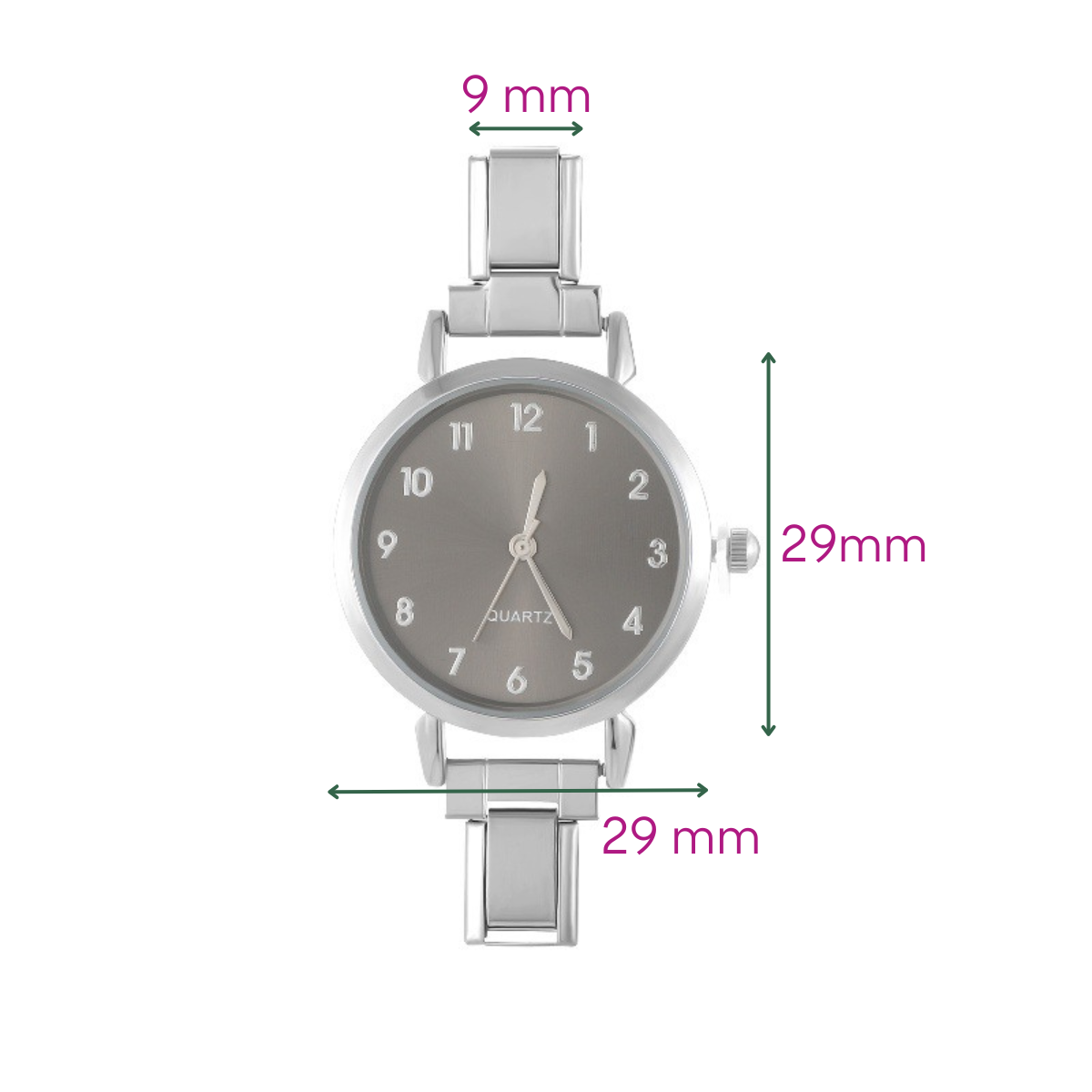 Reloj IT CIR Plateado con Negro Arábigo