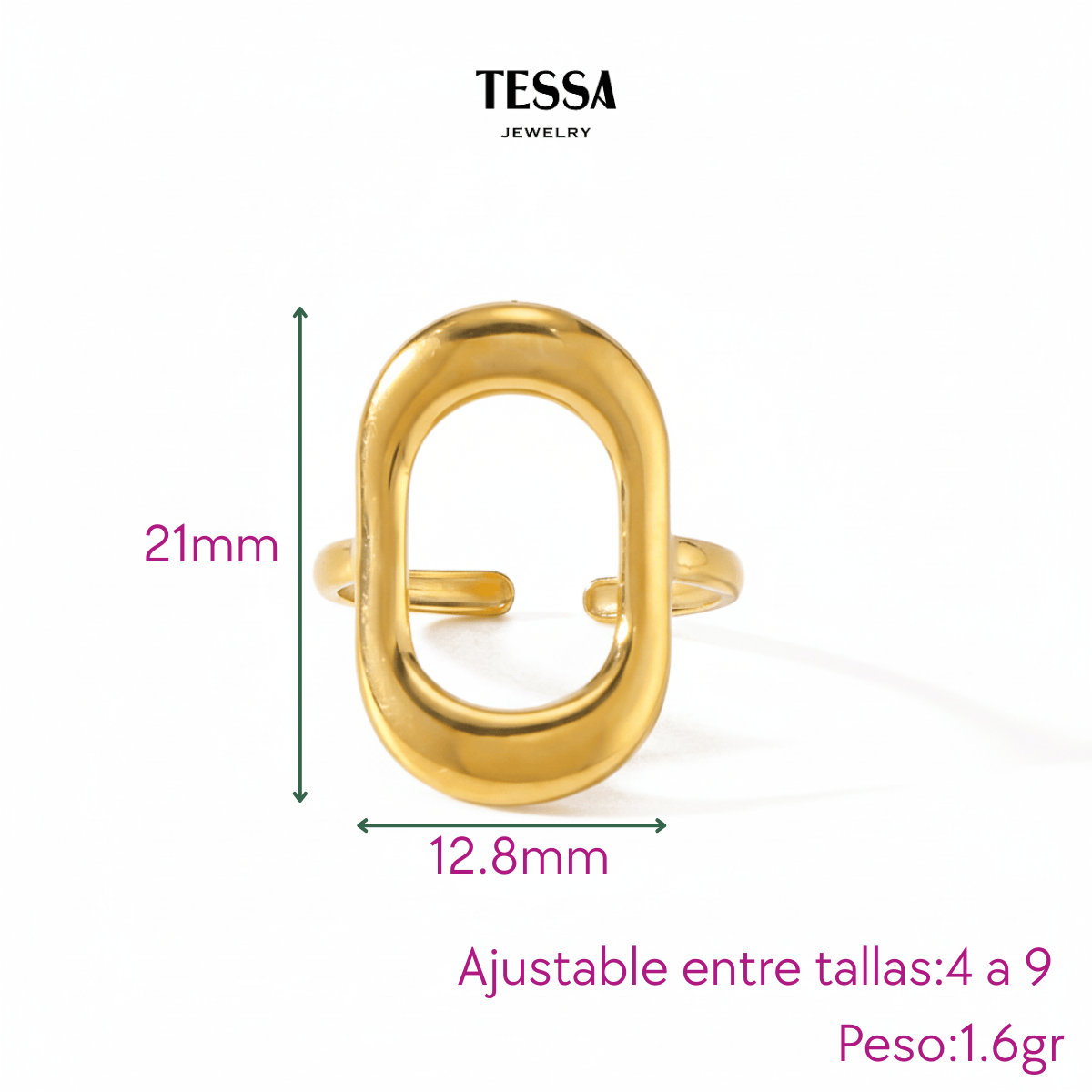 Anillo Cero Chapa 18k Ajustable