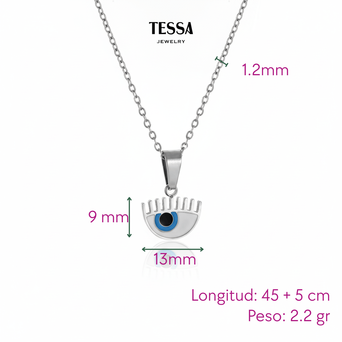 Collar Ojito Cartoon Acero