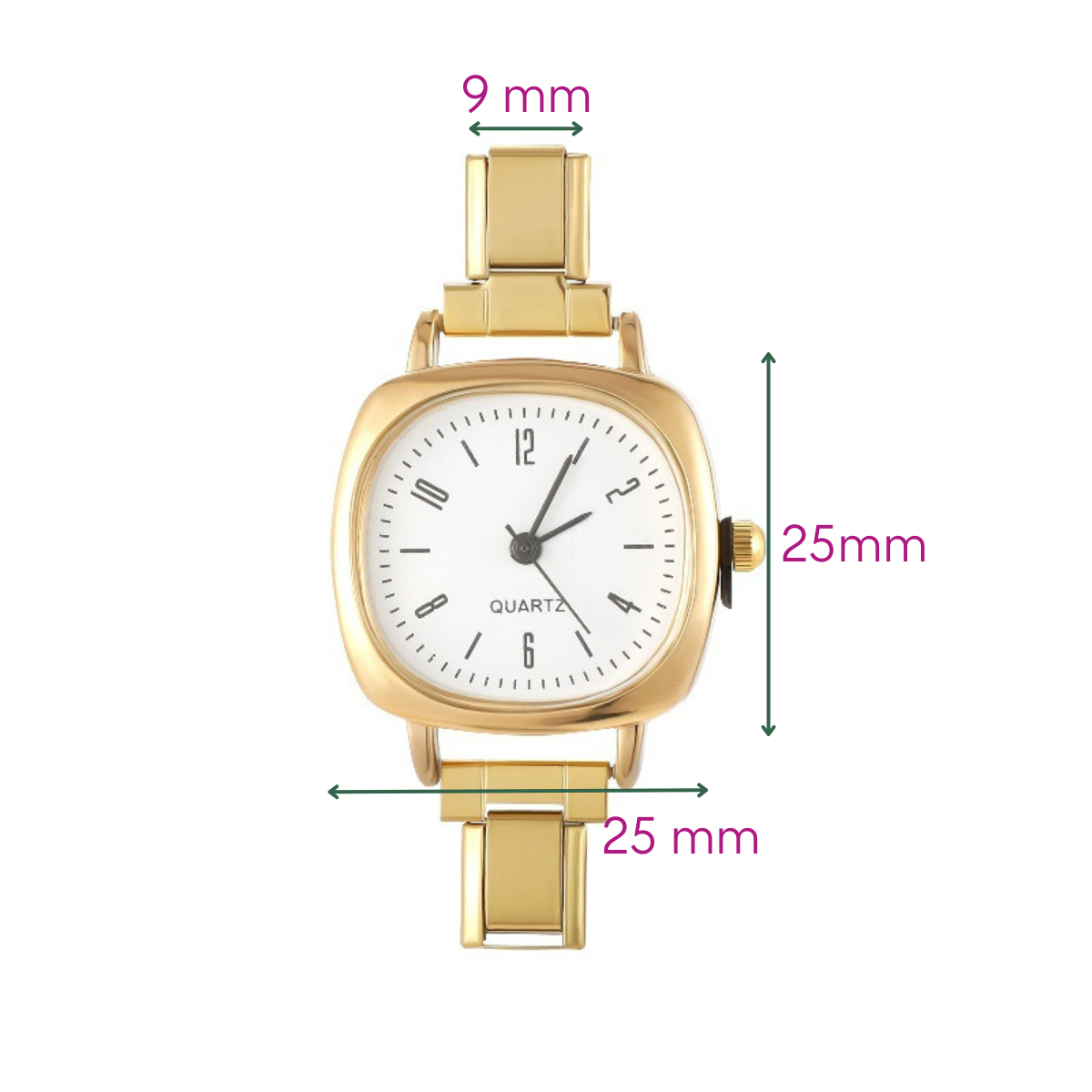 Reloj IT SQ Dorado con Blanco Arábigo