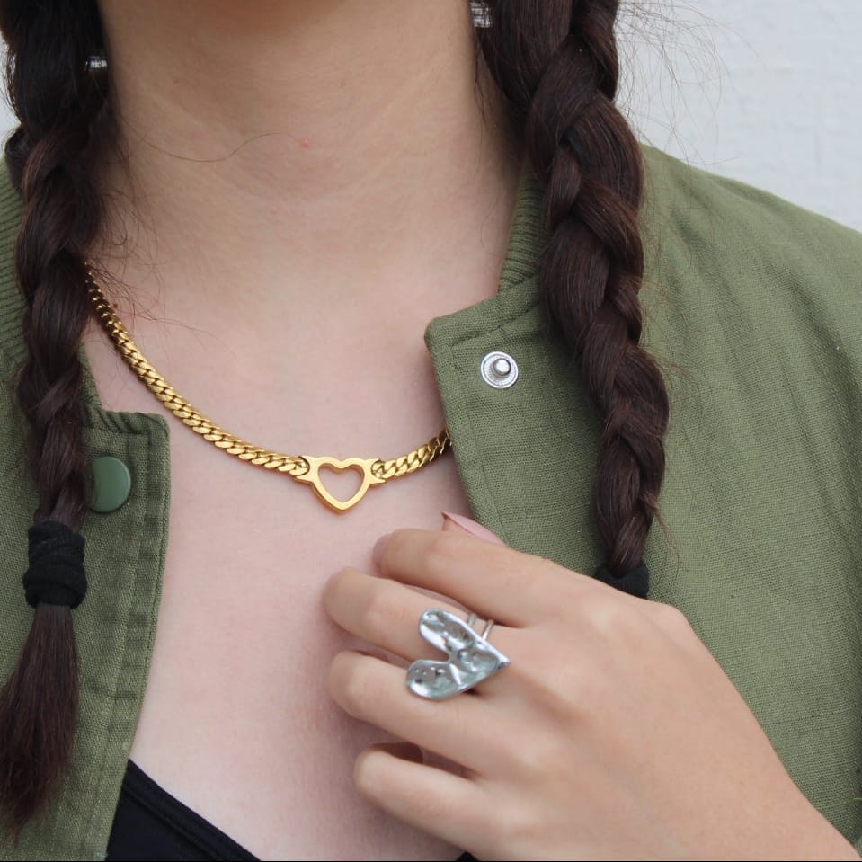 Anillo Corazón Cráter