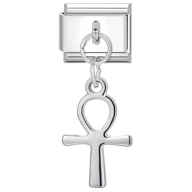 Eslabón Cruz Aureola Colgante