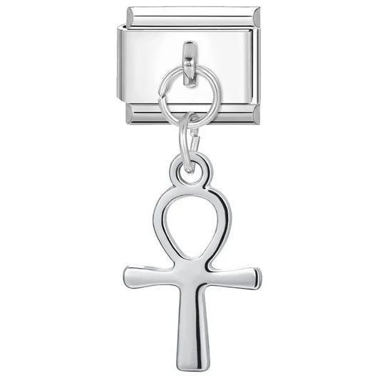 Eslabón Cruz Aureola Colgante