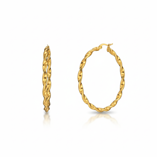 Arracadas Torcidas Chapa 18k