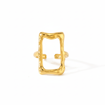 Anillo Cero Aristas Chapa 18k Ajustable