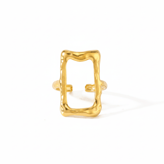 Anillo Cero Aristas Chapa 18k Ajustable