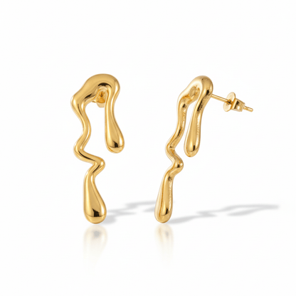 Aretes F Chapa 18k