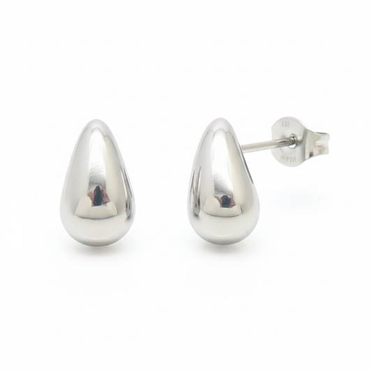Aretes Gota Flat Acero
