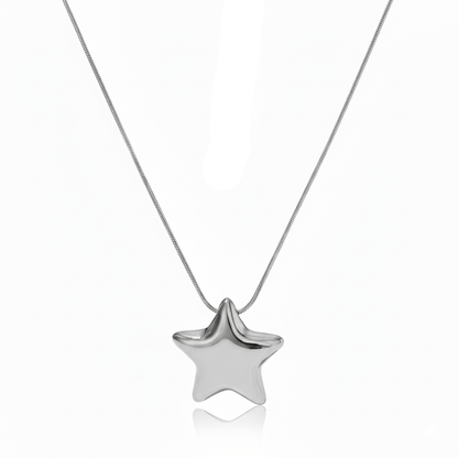 Collar Estrella Chuncky Acero