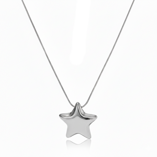 Collar Estrella Chuncky Acero
