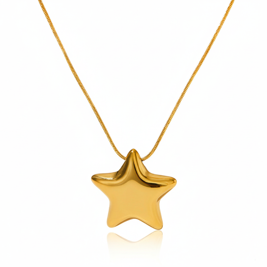 Collar Estrella Chuncky Chapa 18k