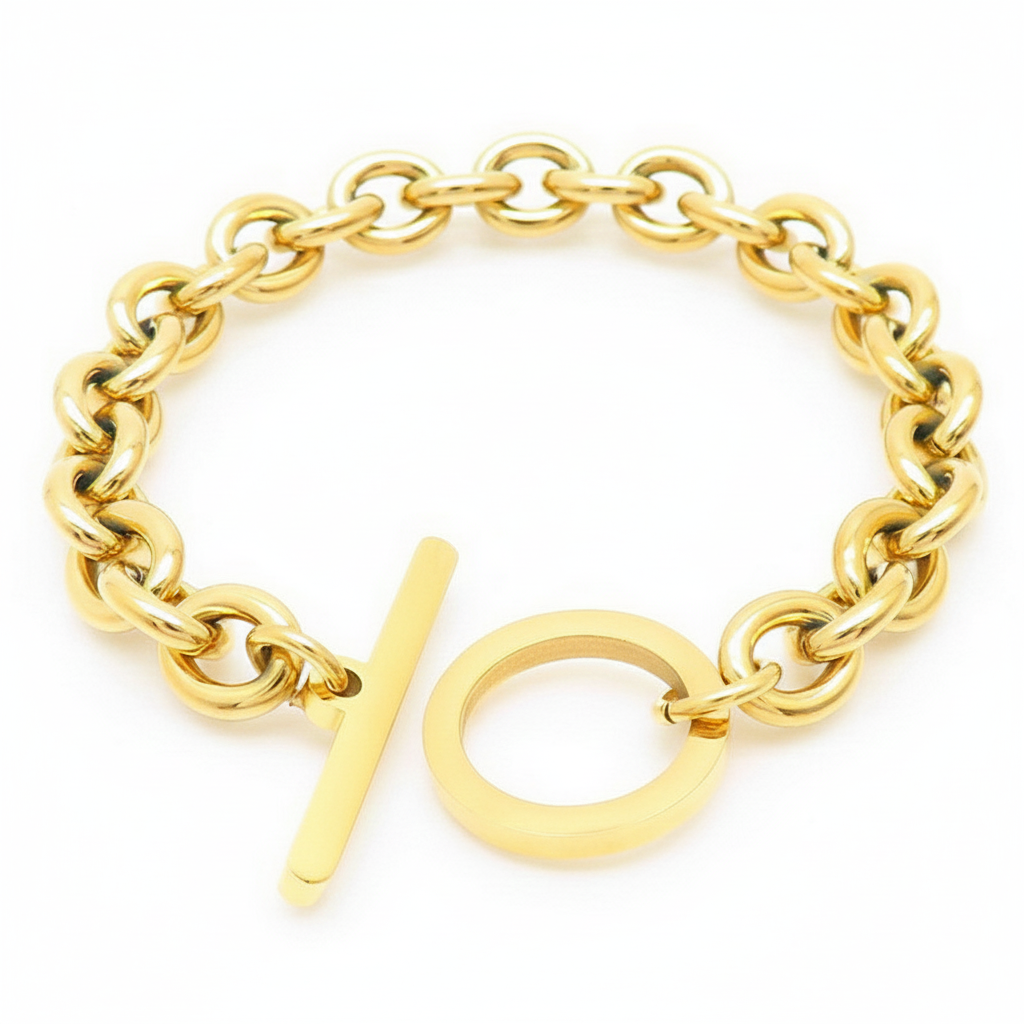 Pulsera Broche Palanca Chapa 18k