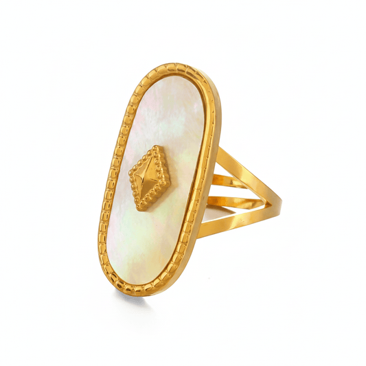 Anillo Ovalo Chapa 18k
