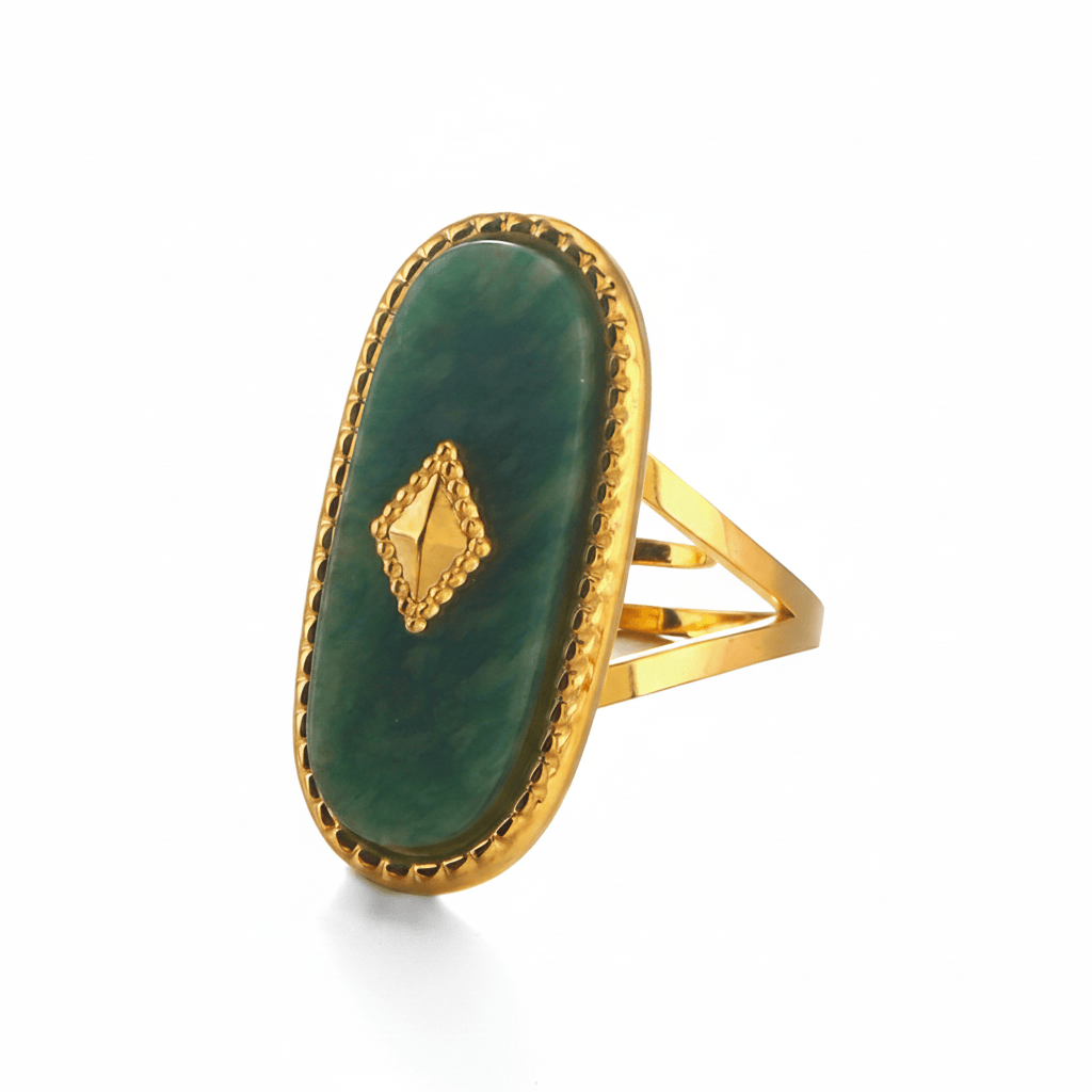 Anillo Ovalo Chapa 18k