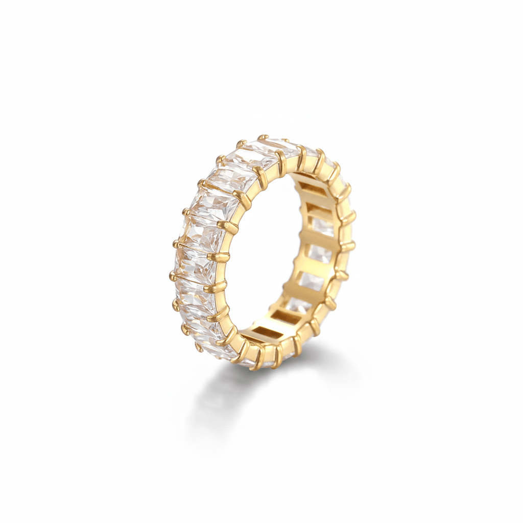 Anillo Completo Circonias Blancas Chapa 18k
