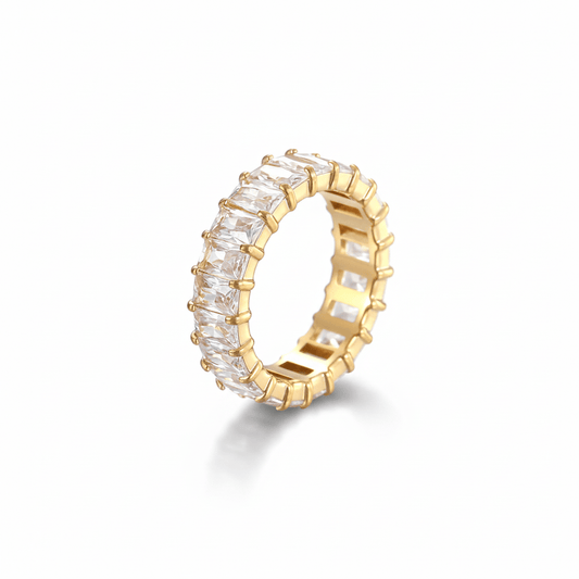 Anillo Completo Circonias Blancas Chapa 18k