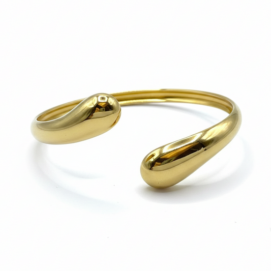 Pulsera Gotas Extremos Chapa 18k