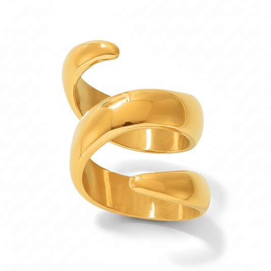 Anillo Espiral Chunky Chapa 18k