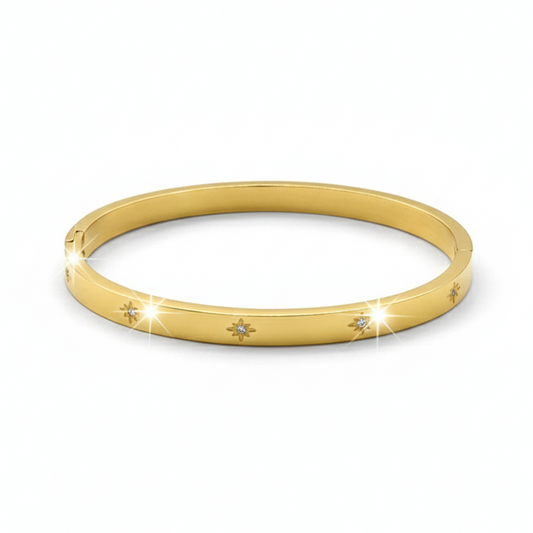 Brazalete Estrellitas Chapa 18k