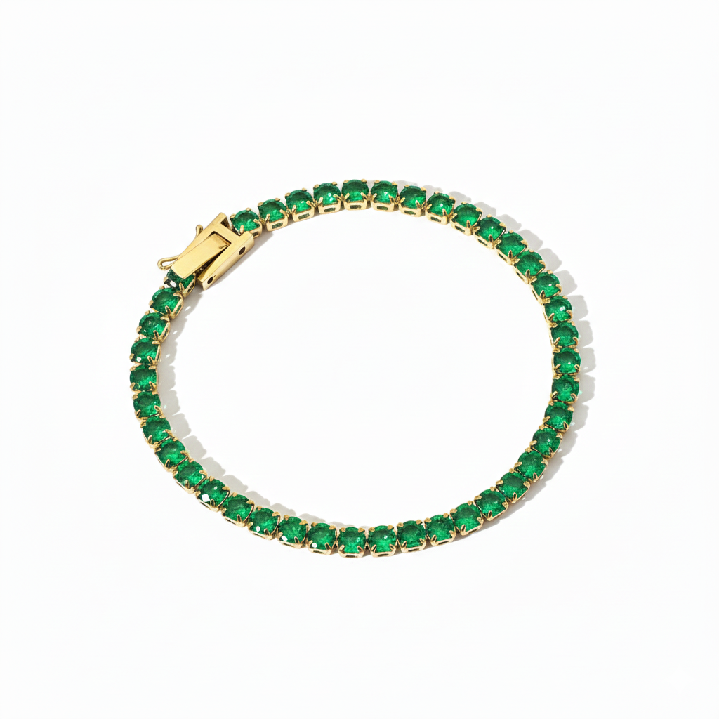 Pulser Circonias Verdes Chapa 18k