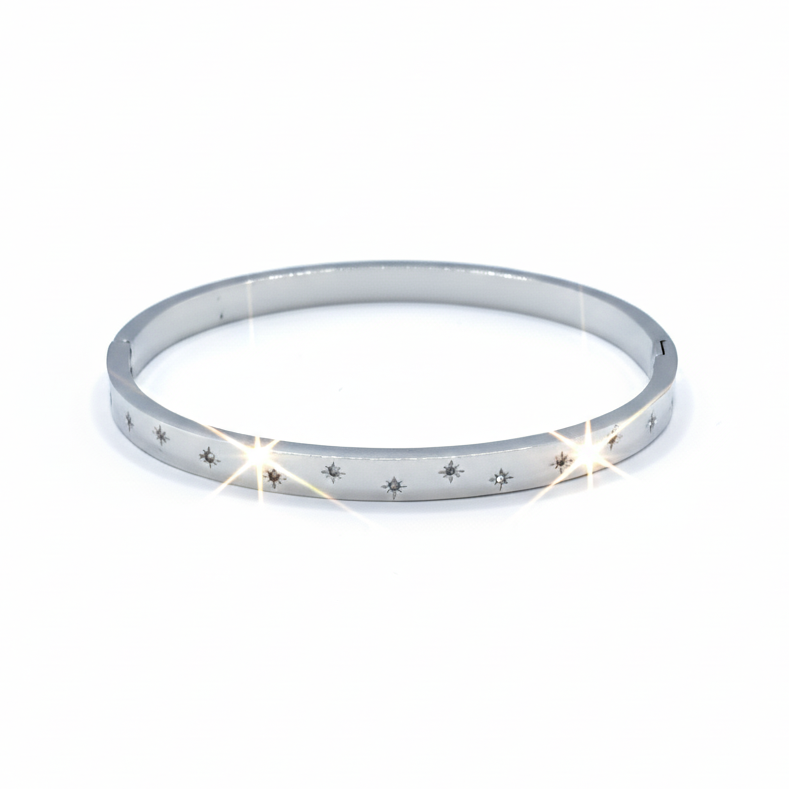 Brazalete Estrellitas Acero