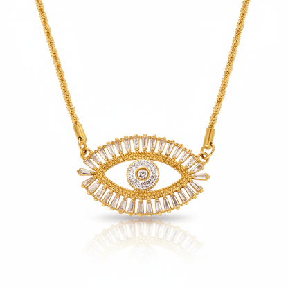 Collar Ojo Grande Circonias Chapa 18k