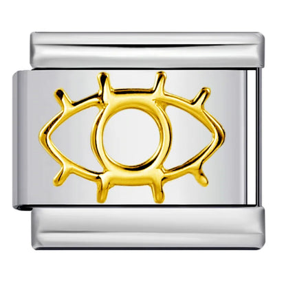 Eslabón Ojo silueta dorada
