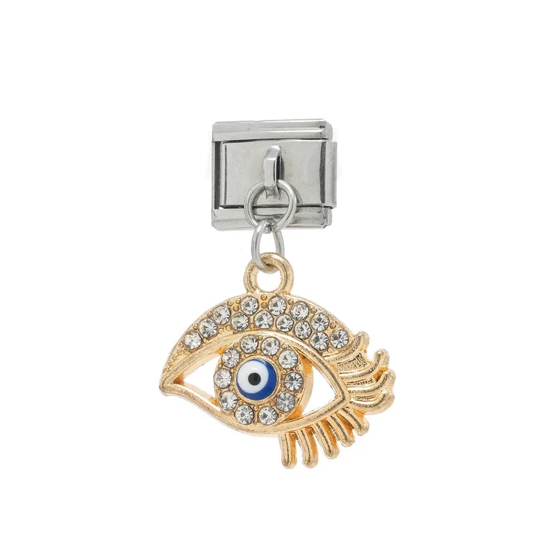 Eslabón Ojo Pestañón Azul Colgante