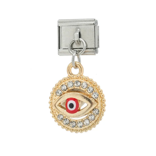 Eslabón Ojo Rojo Círculo Colgante