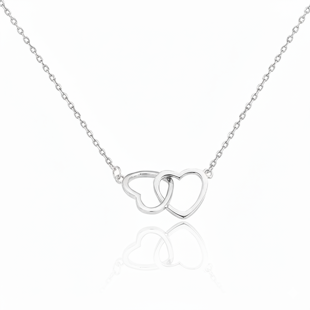 Collar Corazones Unidos Acero