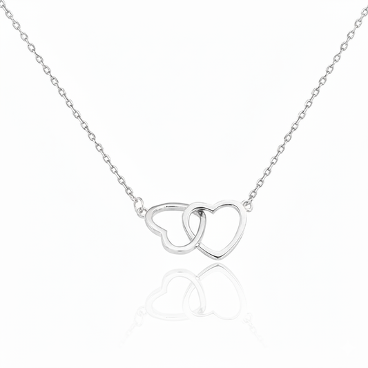 Collar Corazones Unidos Acero