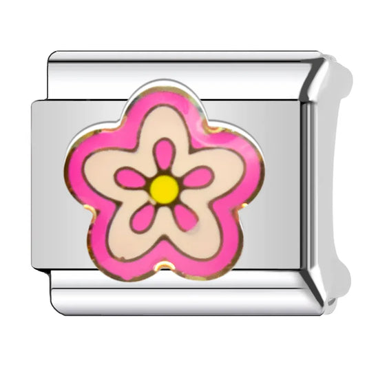 Eslabón Flor Ondas Pink