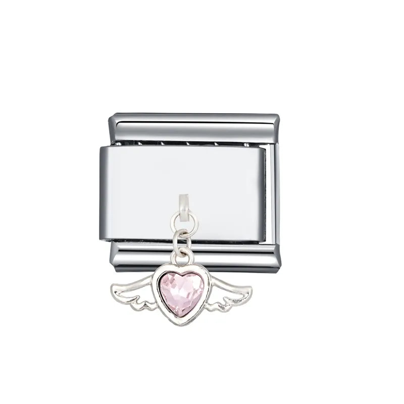 Eslabón Corazón Alas Colgante