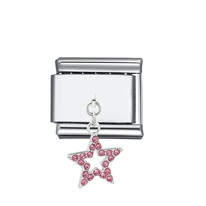 Eslabón Estrella Rosa Colgante