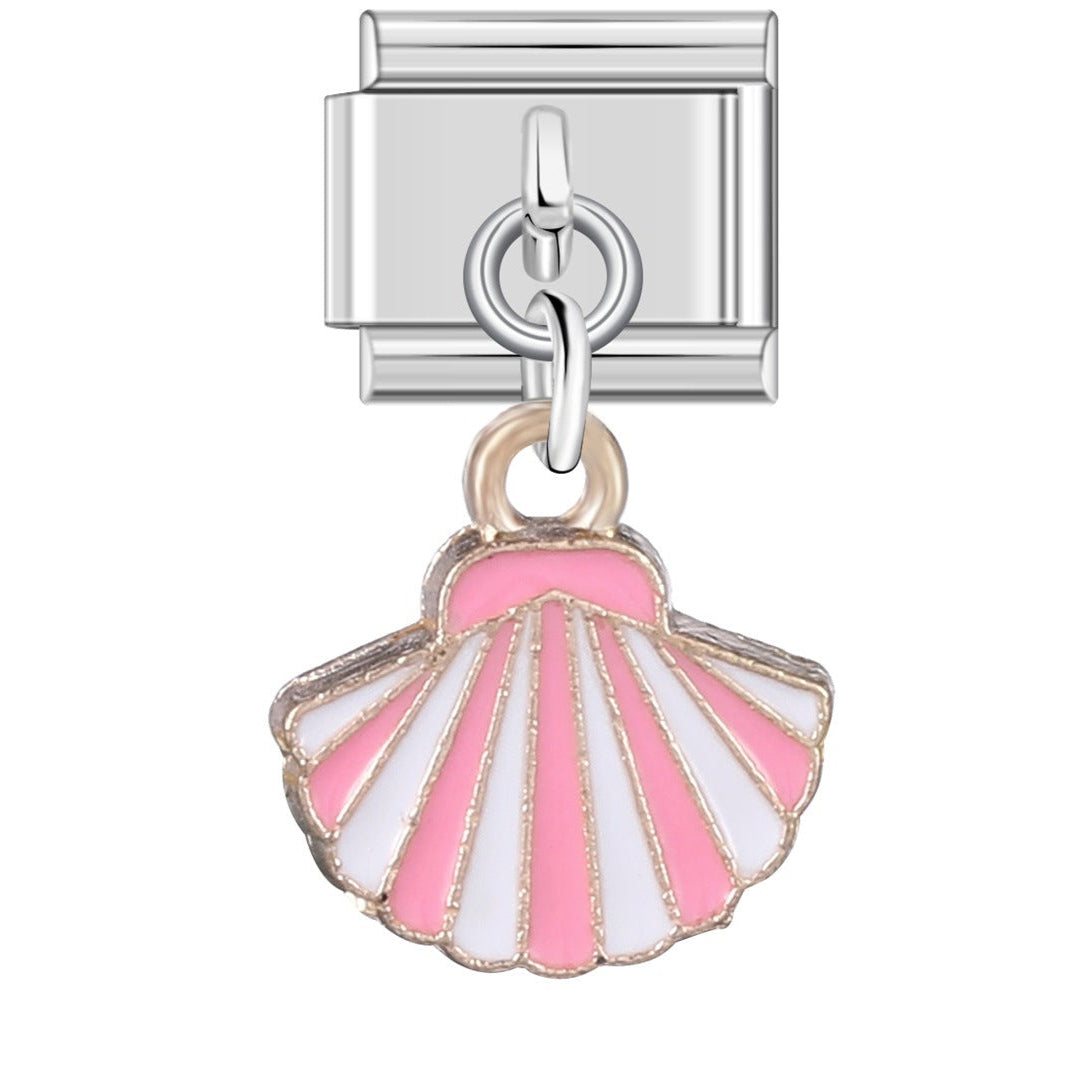 Eslabón Concha de Mar Bicolor Colgante