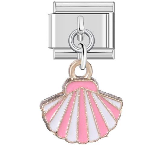 Eslabón Concha de Mar Bicolor Colgante