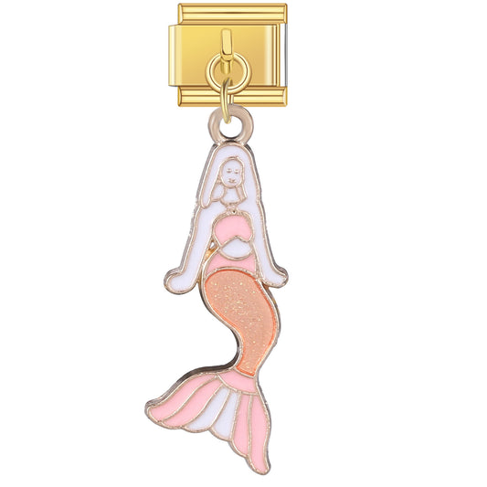 Eslabón Sirena Rosa Mar Colgante