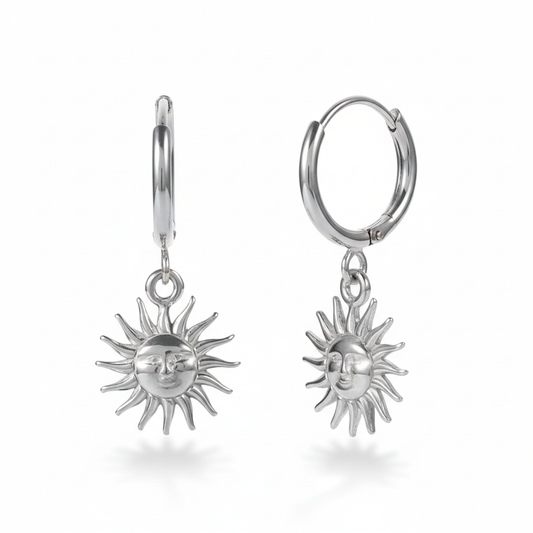 Aretes Sol Colgante