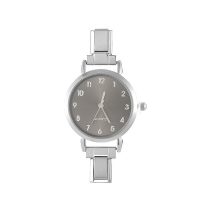 Reloj IT CIR Plateado con Negro Arábigo