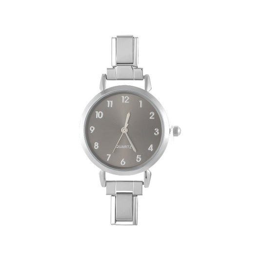 Reloj IT CIR Plateado con Negro Arábigo