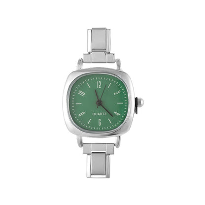 Reloj IT SQ Plateado con Verde Arábigo